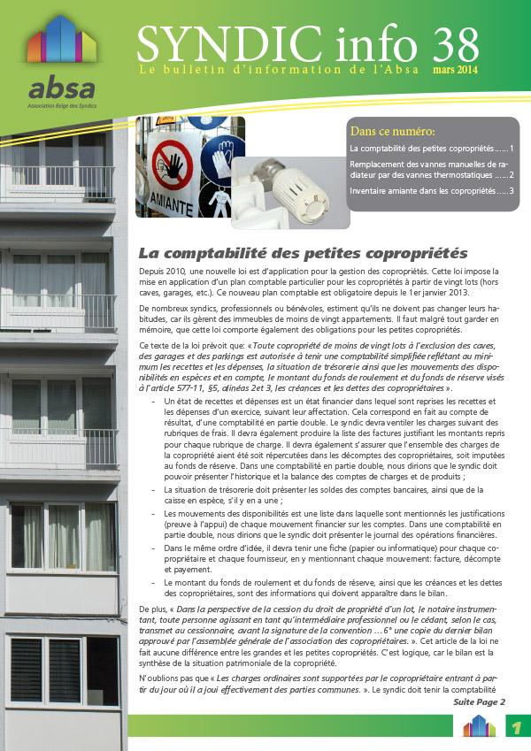 Syndicinfo - N°38 - mars 2014