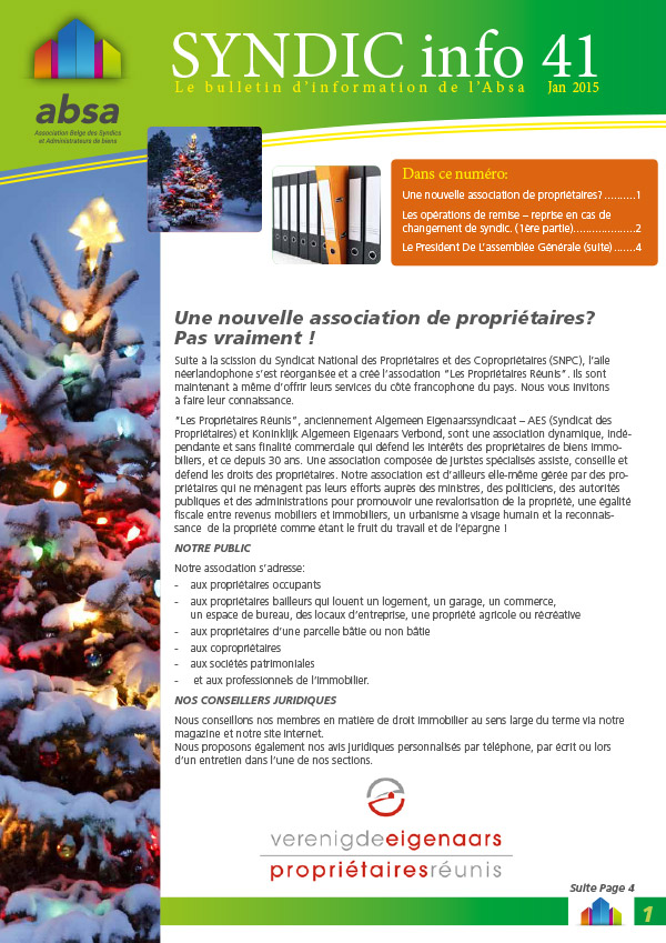 Syndicinfo - N°41 - janvier 2015